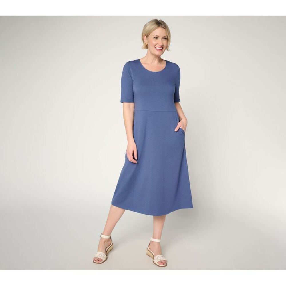 Denim & Co. Women's Petite Dress PL Make Your Selection: So Soft Blue